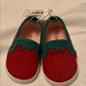 Baby Red Canvas Slip Shoes